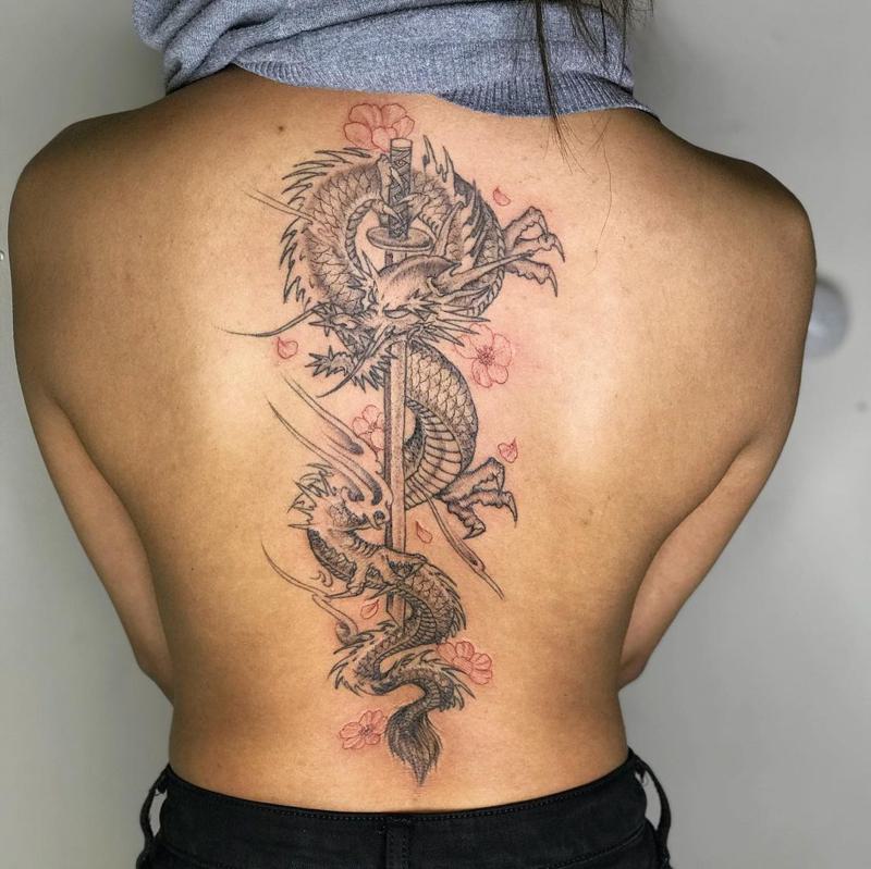 Pin on Dragon Tattoo On Back