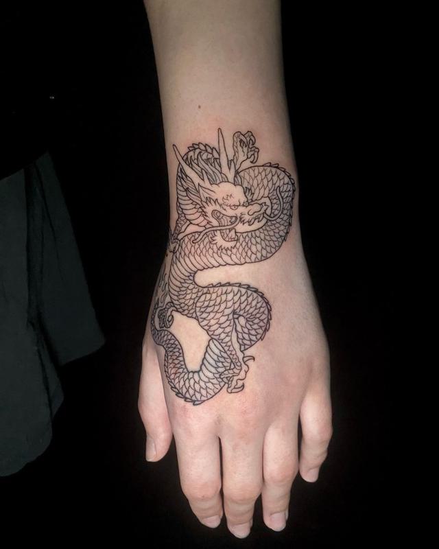 Forearm Japanese Dragon Tattoo 3