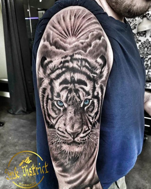 Full Sleeve Japanese Tiger Tattoo 4