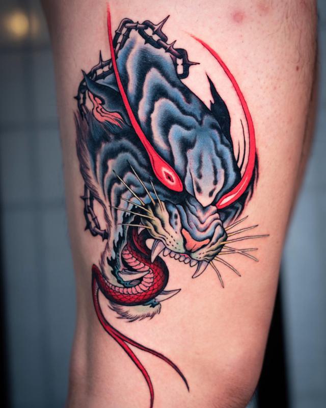 Hear Me Roar Crazy Japanese Tiger Tattoo 1