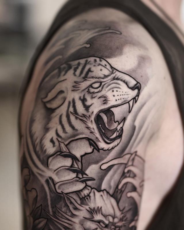Hear Me Roar Crazy Japanese Tiger Tattoo 3