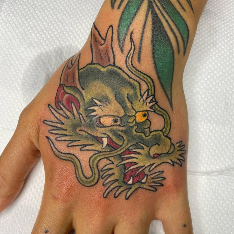 Japanese Dragon Face Tattoo 3