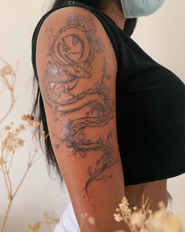 Japanese Dragon Half Sleeve Tattoo 3