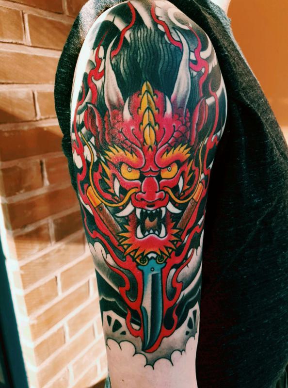 Japanese Dragon Head Tattoo 1