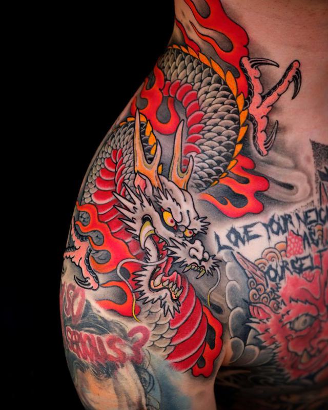 Japanese Dragon Tattoo Colors 1