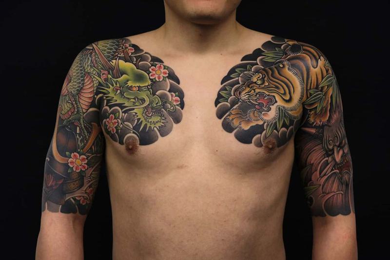 Japanese Dragon and Tiger Tattoo 1