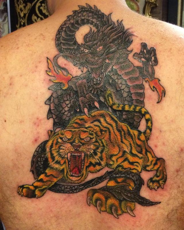 Japanese Dragon and Tiger Tattoo 1