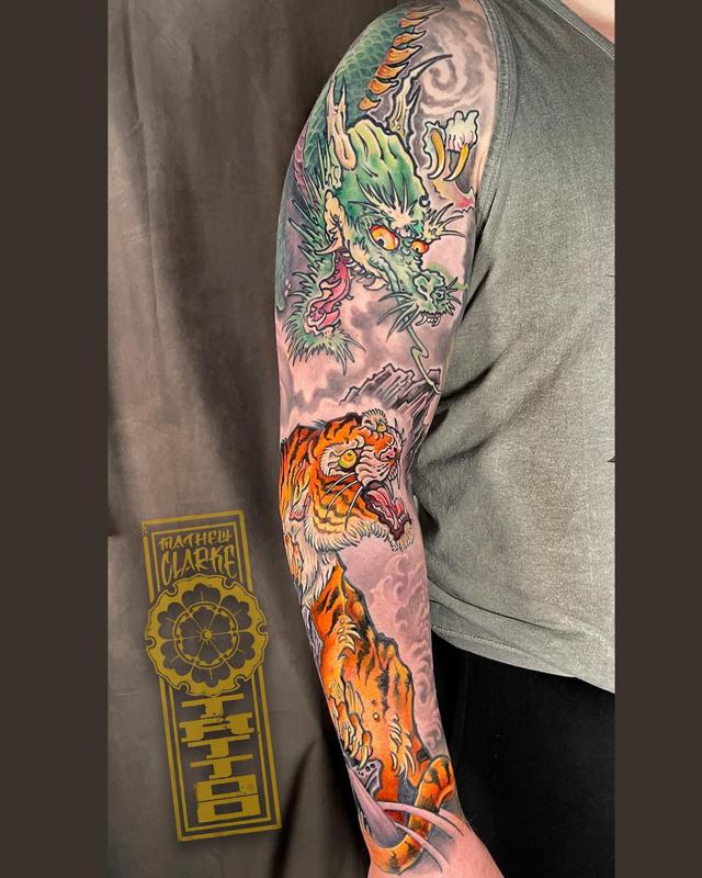 Japanese Dragon and Tiger Tattoo 5