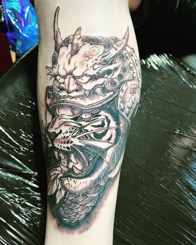 Samurai Japanese Tiger Tattoo 3