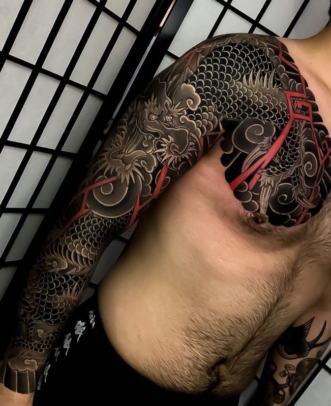 Shoulder Japanese Dragon Tattoo 2