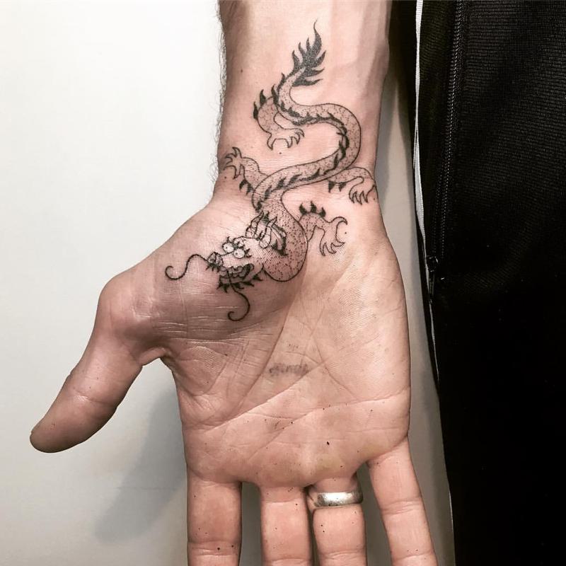 Simple Japanese Dragon Tattoo Designs 1
