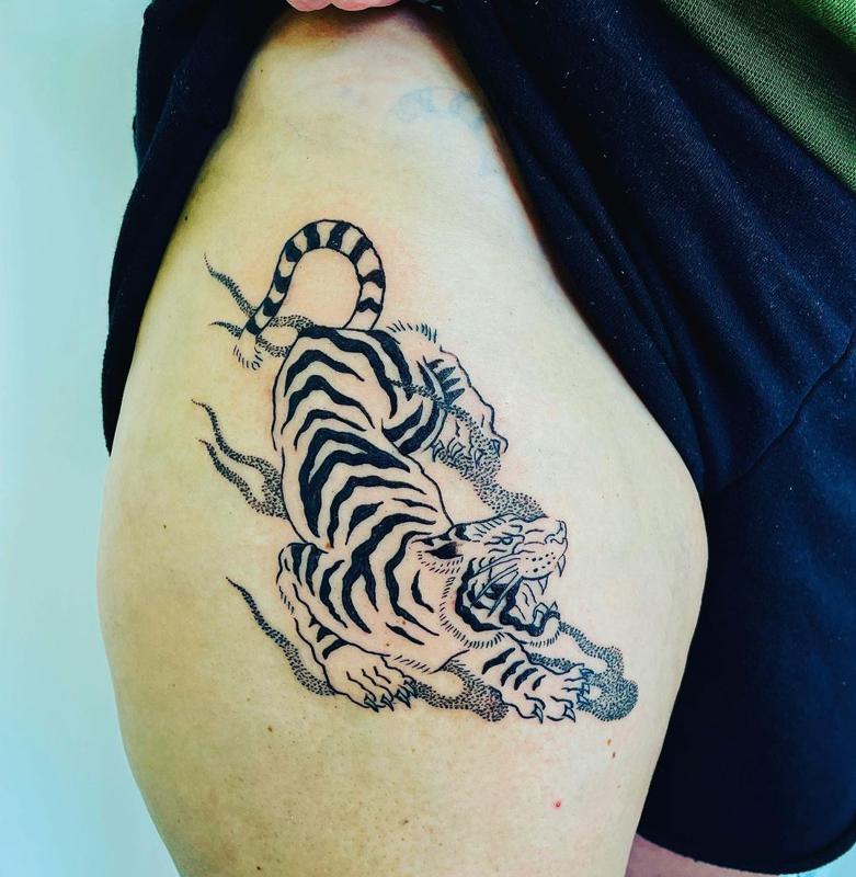 Small Japanese Tiger Tattoo 1