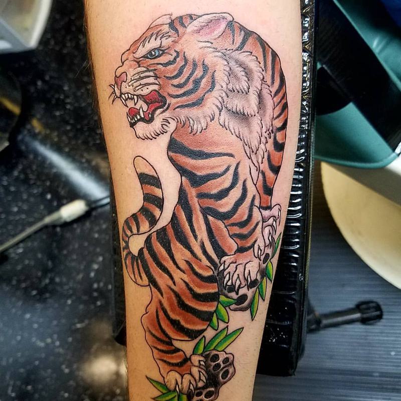 Traditional Japanese Tiger Tattoo 1