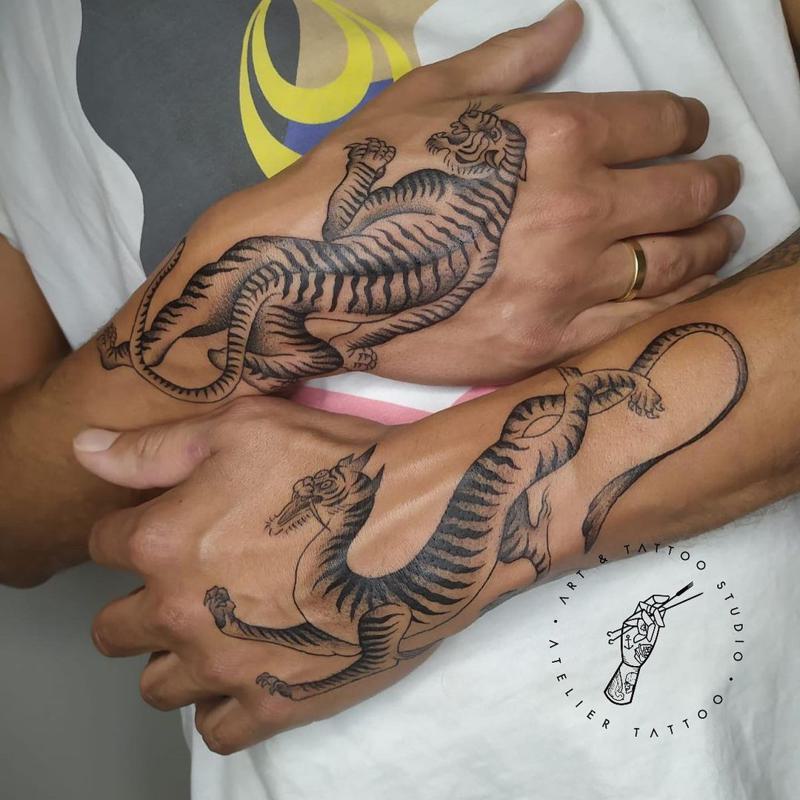 Yin and Yang Japanese Tiger Tattoo 2