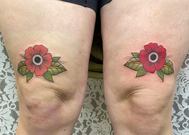 Above Knee Tattoos for Females 1