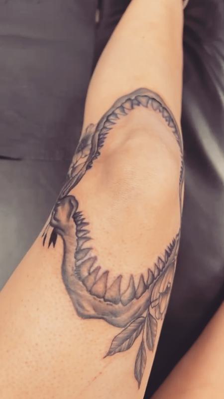 60 Shark Jaw Tattoo Designs For Men  A Bite Of Ink Ideas  Shark jaws  tattoo Inner elbow tattoos Tattoo designs men