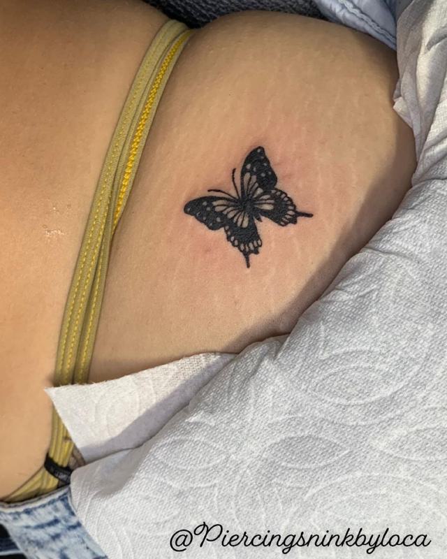Butterfly Bum Tattoo 2