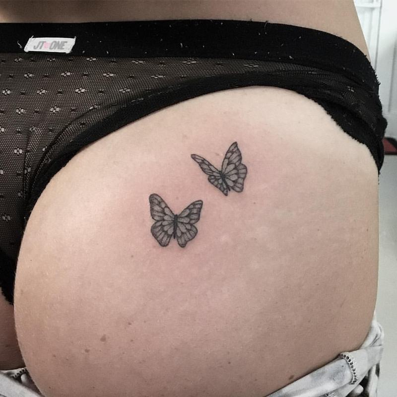 Butterfly Bum Tattoo 3