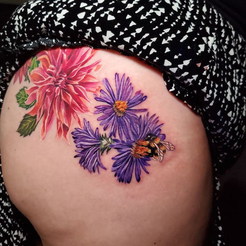 Colorful Bum Tattoo 3