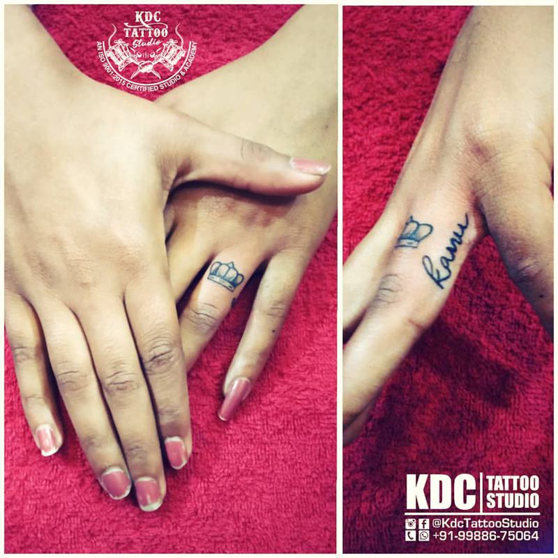 Crown Tattoo on Finger 1