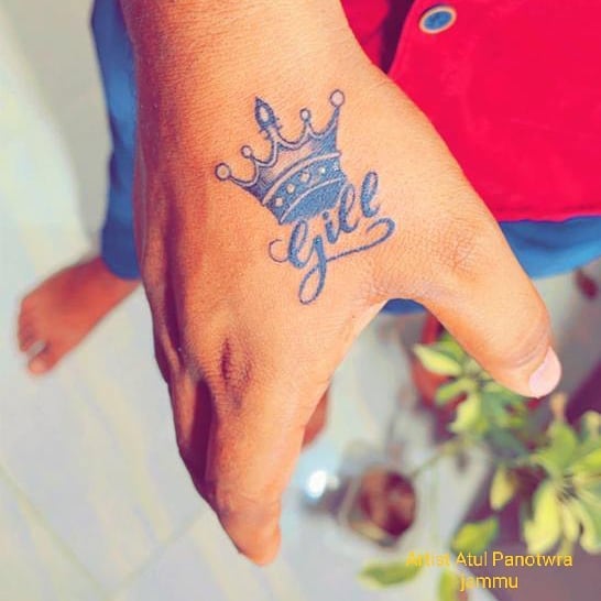 Crown Tattoo on Hand 3