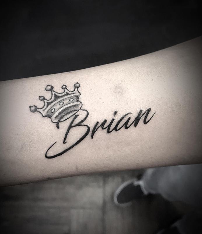 Crown Tattoo with Name 2