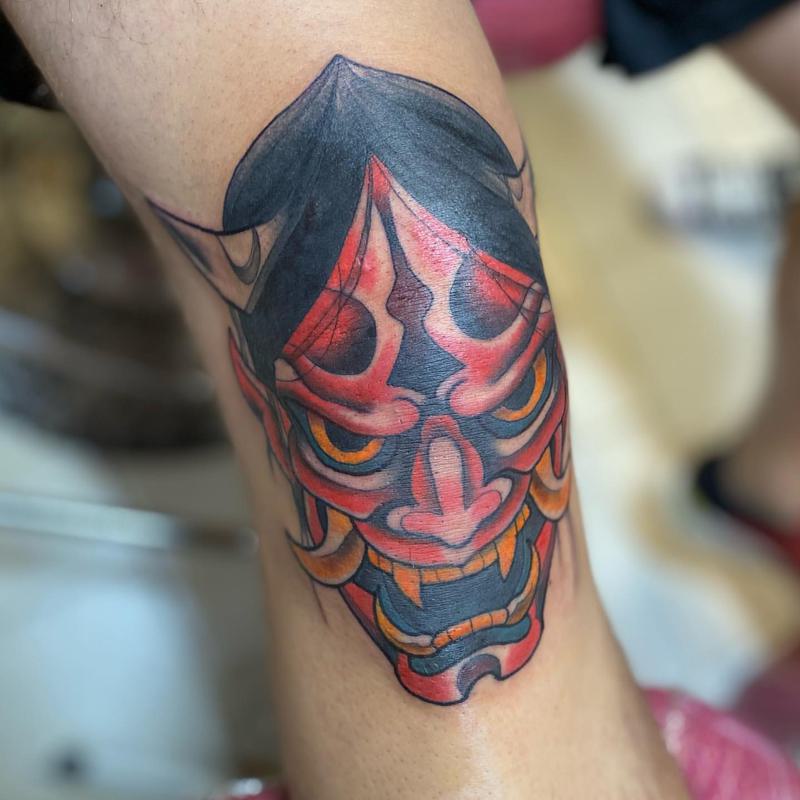 Devilish Knee Tattoos 2