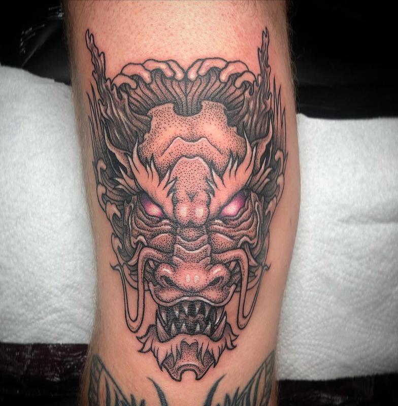 Devilish Knee Tattoos 3