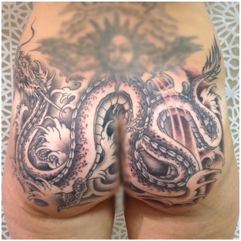 Dragon Bum Tattoo 1