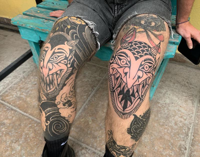 Fantasy Knee Tattoo 2