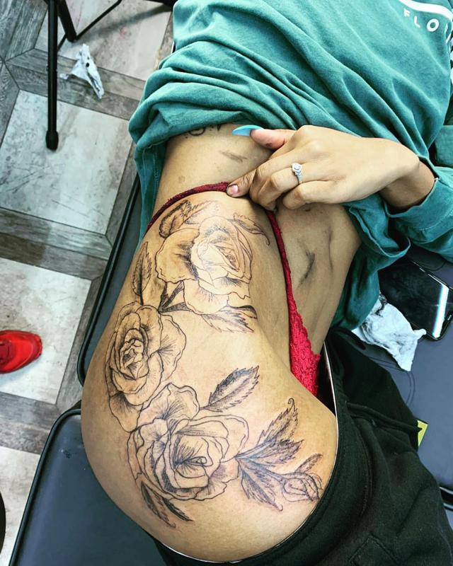 Flower Bum Tattoo 2