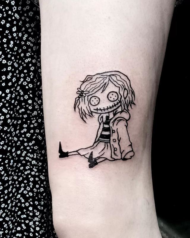 Fun Cartoon Knee Tattoos 1