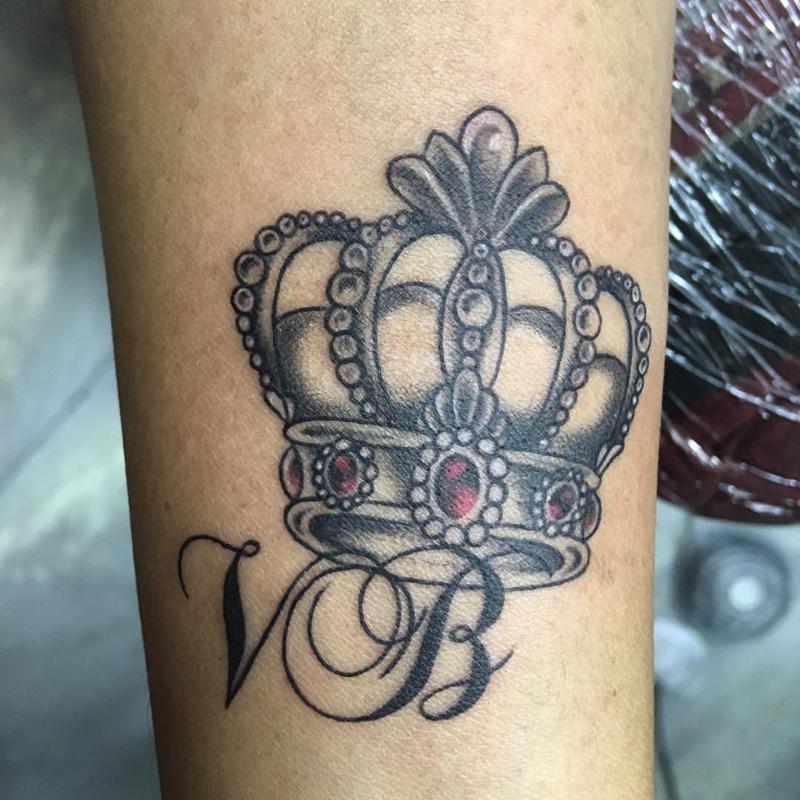 Initial Crown Tattoo 2