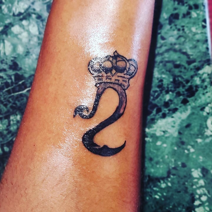 Leo Zodiac Crown Tattoo 1