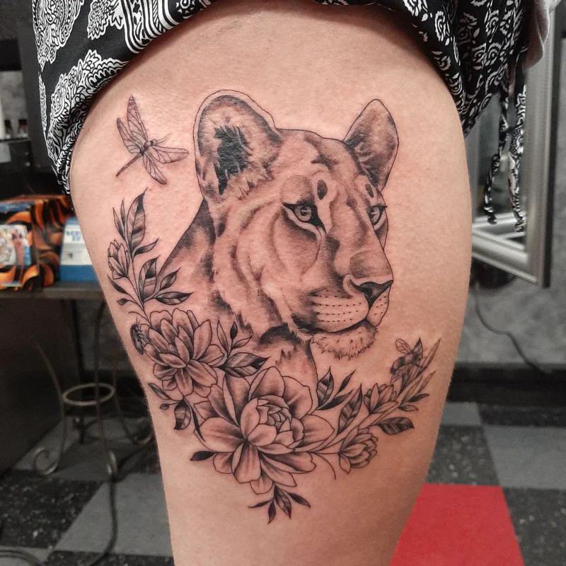 Lion Bum Tattoo 1