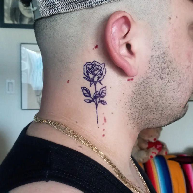 Meaningful Side Neck Tattoos for Guys 2