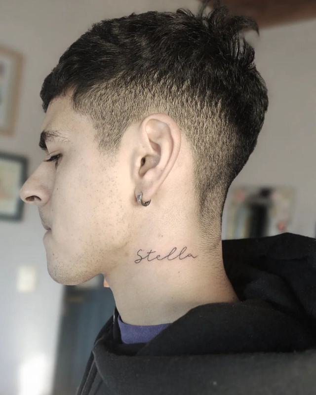 Side Neck Name Tattoos 3