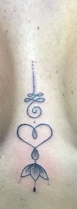 Unalome Heart Tattoo 2