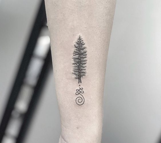 Unalome Tree Tattoo 2