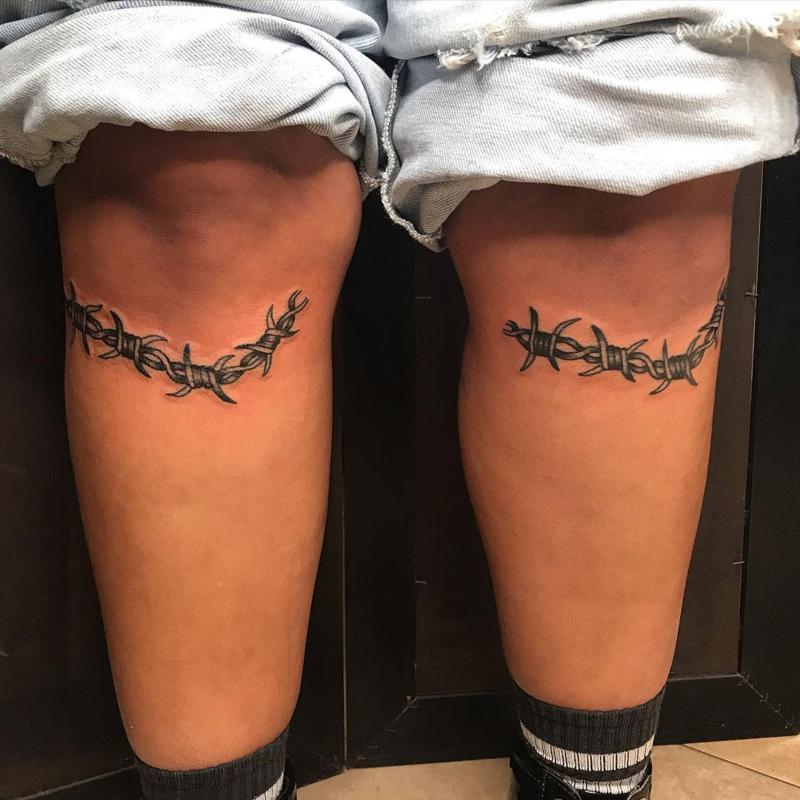 Under Knee Tattoo 1