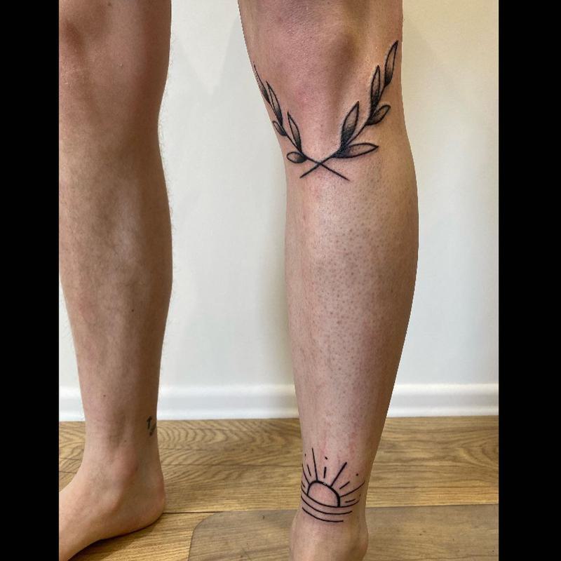 Under Knee Tattoo 2