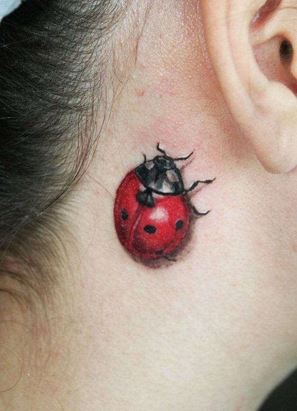 3D Ladybug Tattoo 3