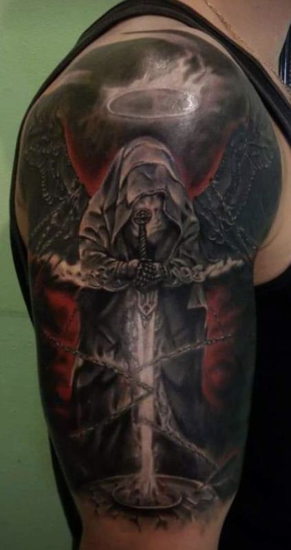 40 Best Angel Of Death Tattoos  Designs With Meaning