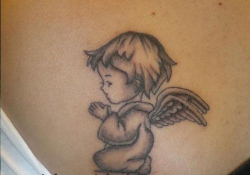 Baby Guardian Angel Tattoo 1