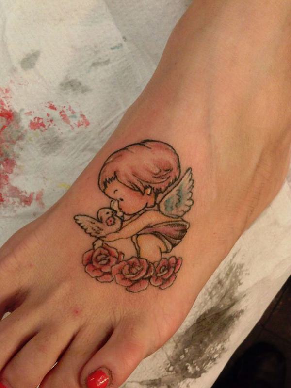 Baby Guardian Angel Tattoo 3
