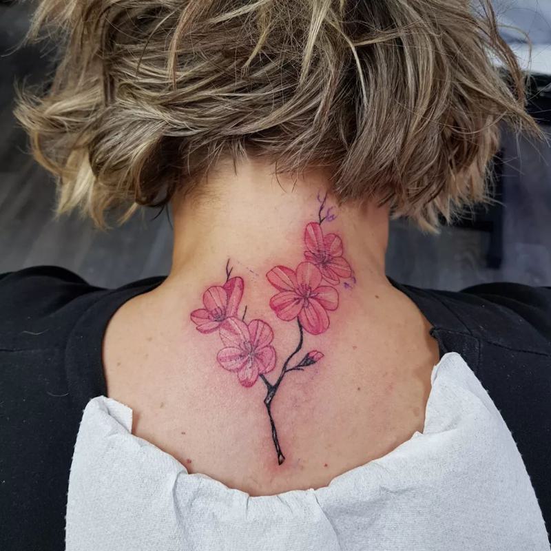 Back of Neck Tattoos for Females 3