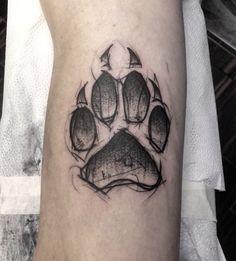 Bear Paw Tattoo on The Arm 3