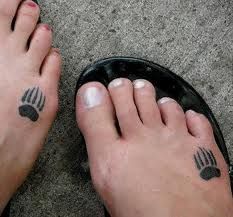 Bear Paw Tattoo on The Foot 2