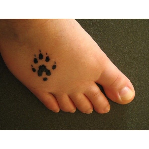 Bear Paw Tattoo on The Foot 3