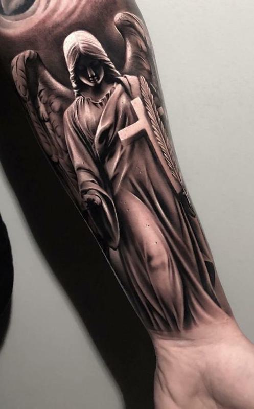 Beautiful Female Guardian Angel Tattoo 2